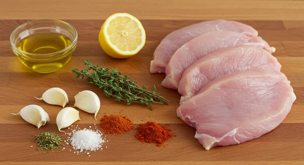 Ingrédients pour recette escalope de dinde