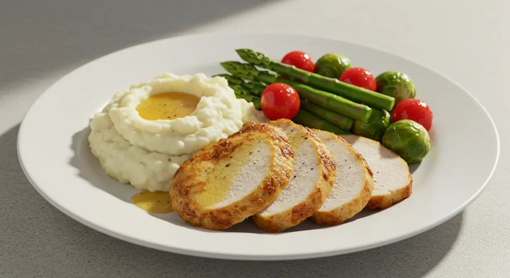 Légumes sautés avec escalope de dinde