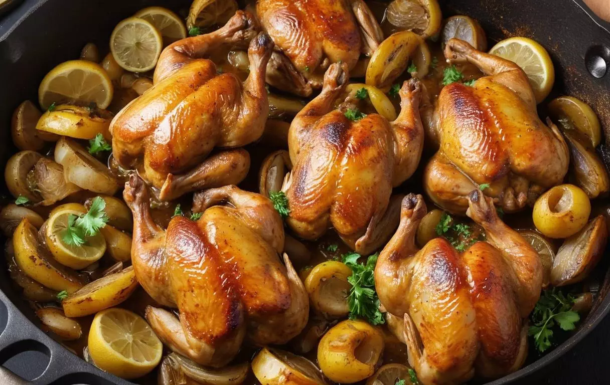 les étapes pour émincer les oignons en rondelles ou quartiers afin d'assurer une cuisson homogène et optimale pour le poulet yassa.