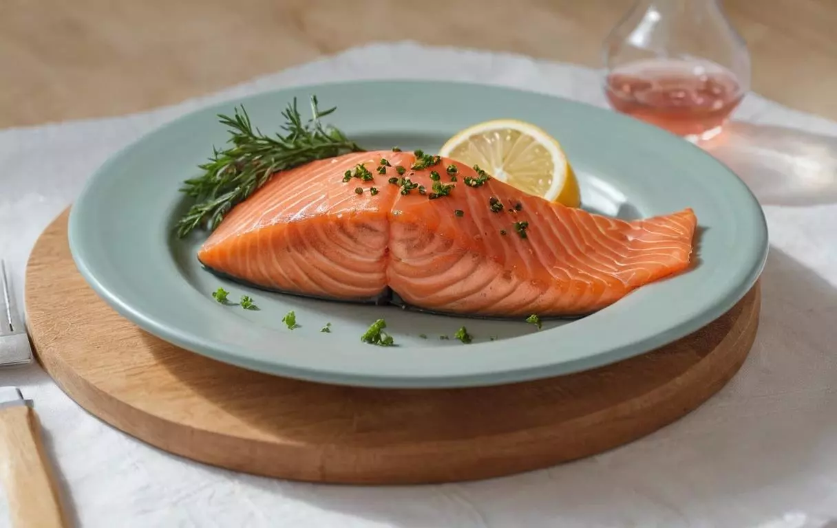 Saumon frais de qualité, avec une chair rose vif et ferme, prêt à être préparé.