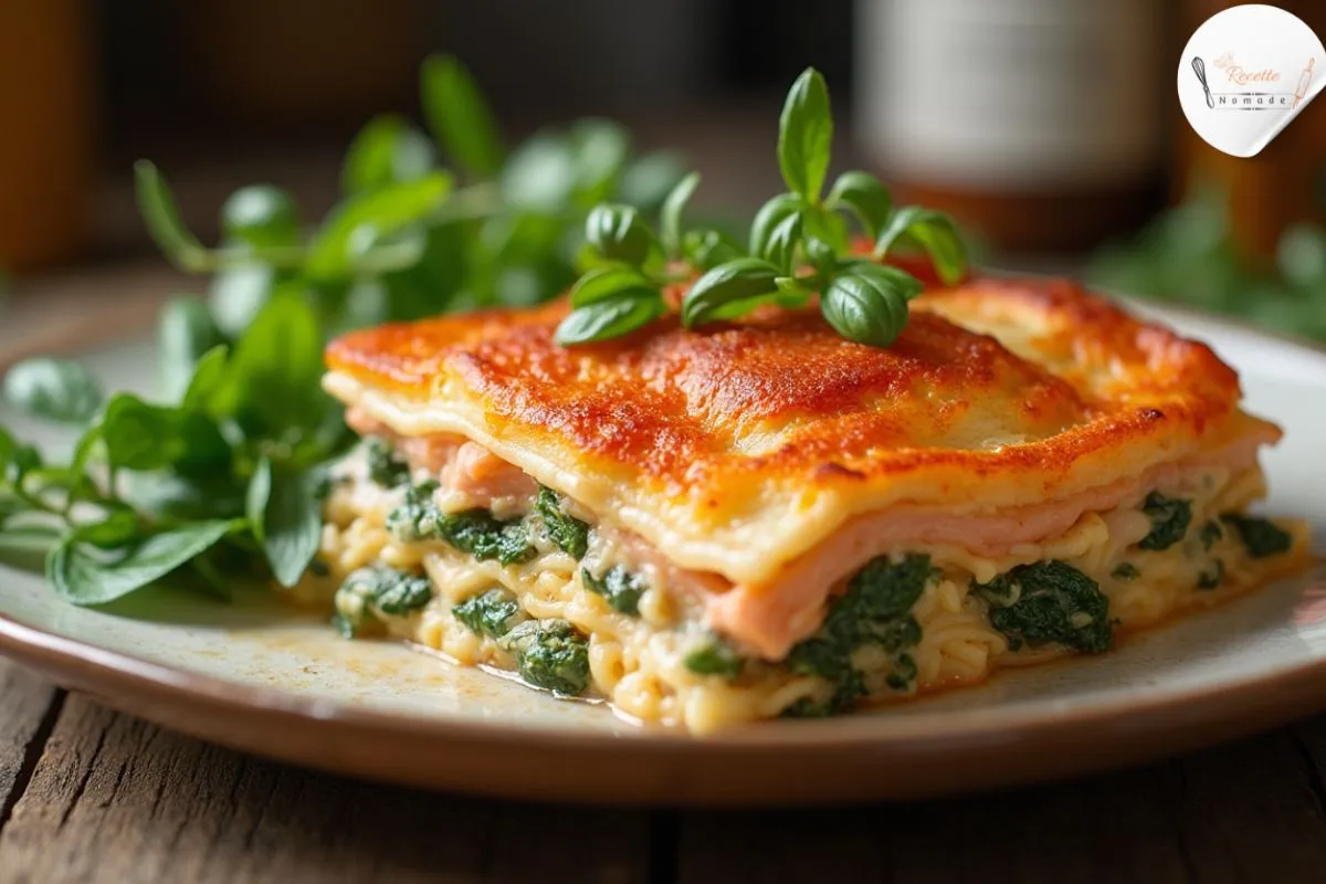 Lasagne au saumon epinard ricotta - Recette maison