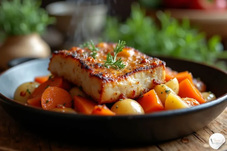 Paleron braisé avec légumes