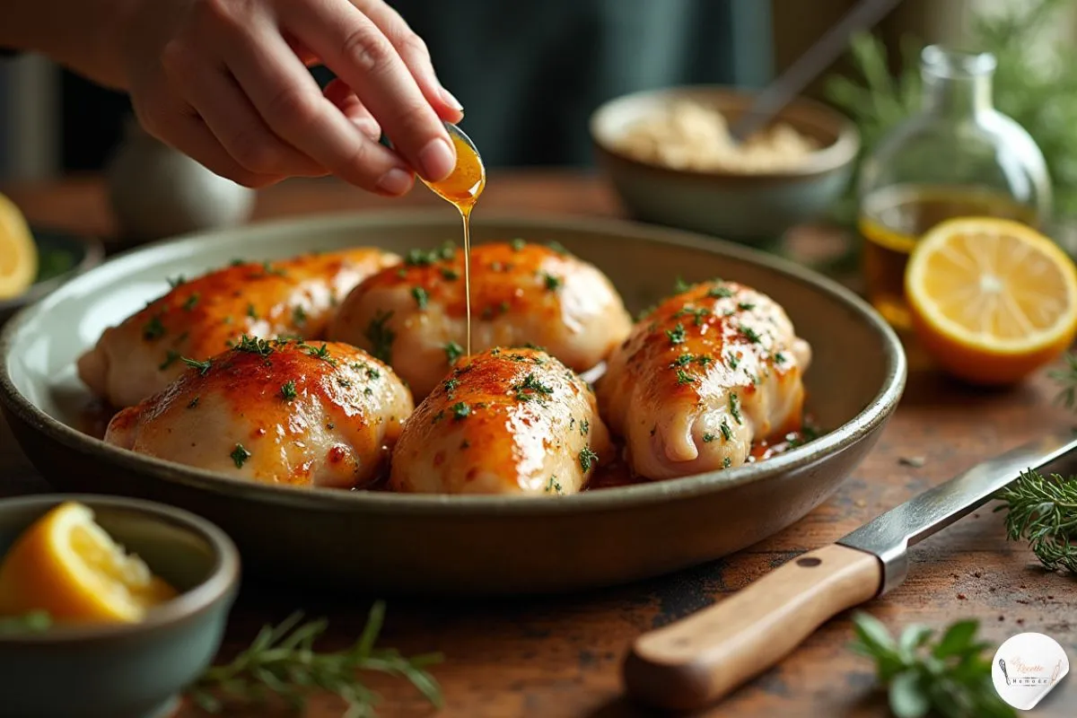 Étapes et ingrédients essentiels pour mariner de pilons de poulet maison.