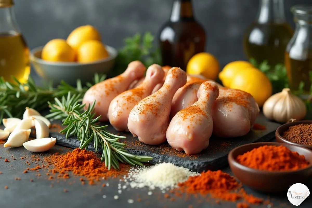 Ingrédients essentiels pour une marinade de pilons de poulet