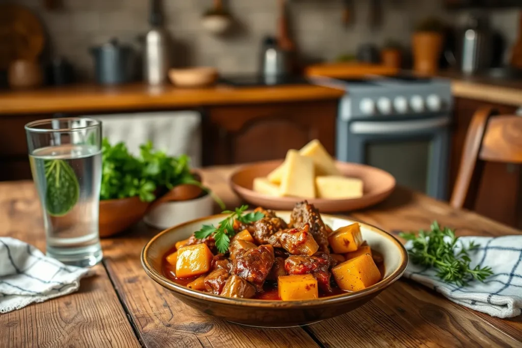 Repas savoureux à la graisse de boeuf