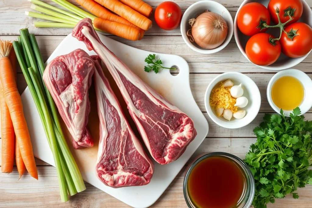 ingrédients pour le jarret de bœuf recette italienne