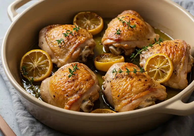 recette poulet halal facile rôtie au citron et herbes fraîches