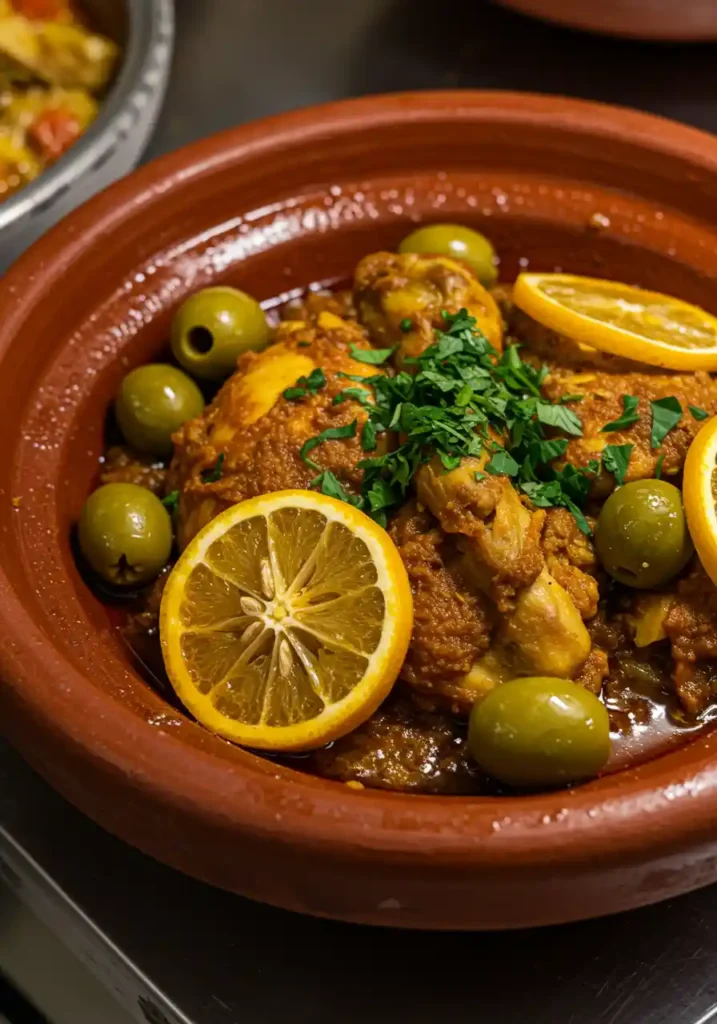 tajine de poulet halal facile aux citrons confits et olives