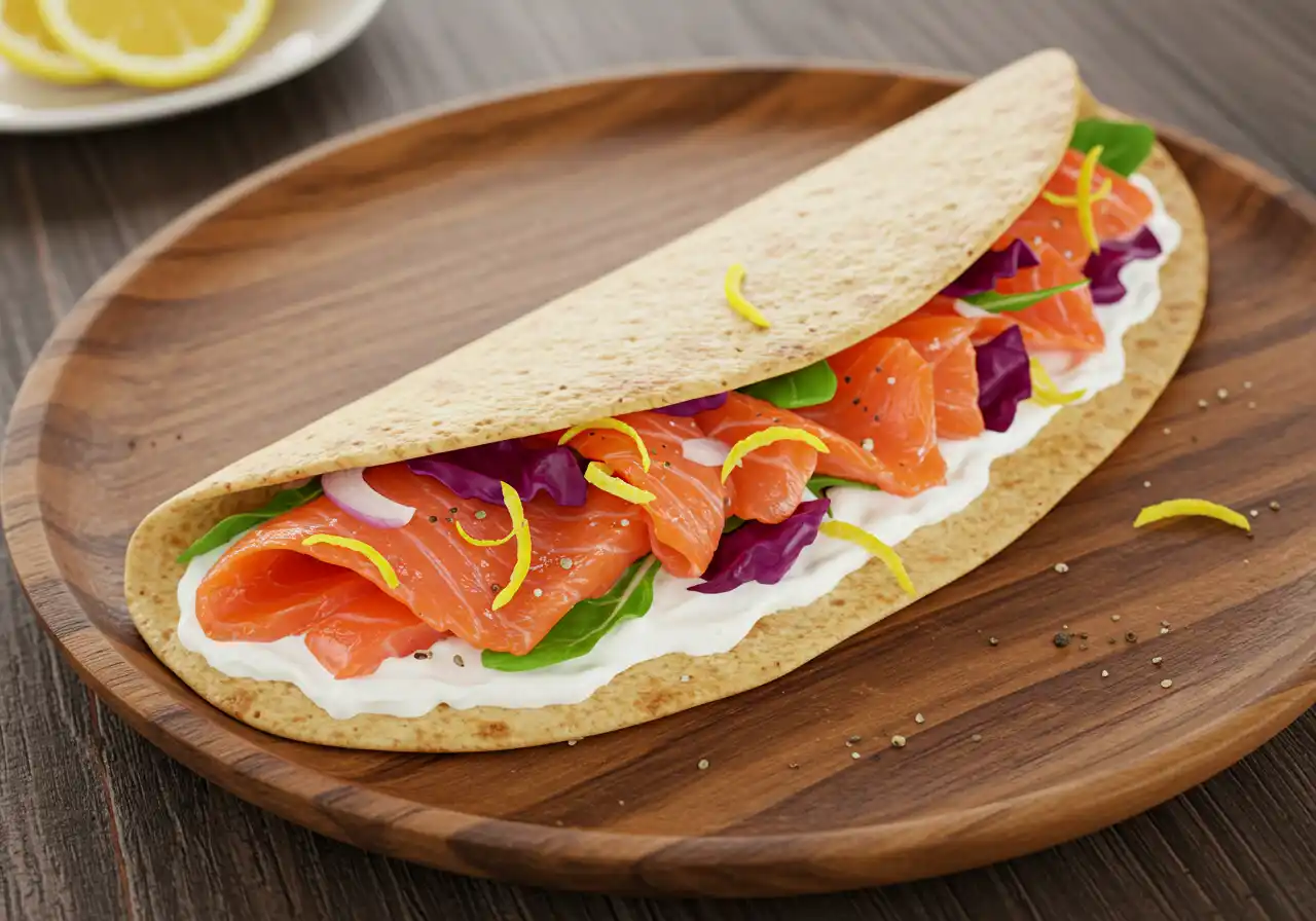 wrap recette saumon fait maison rapide et équilibré