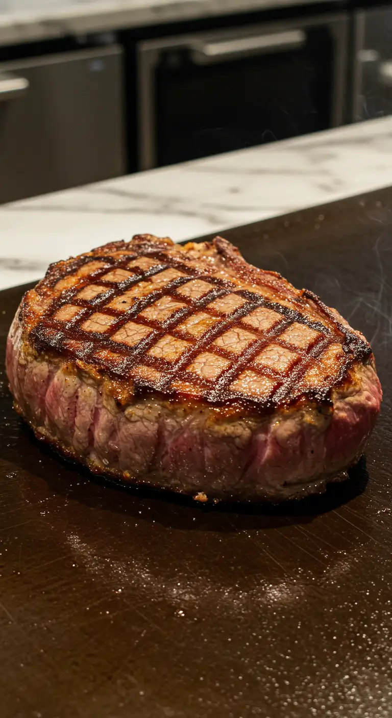 Côte de bœuf à la plancha Côte de bœuf à la plancha en cuisson