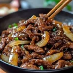 Bœuf Sauté aux Oignons, plat savoureux et appétissant
