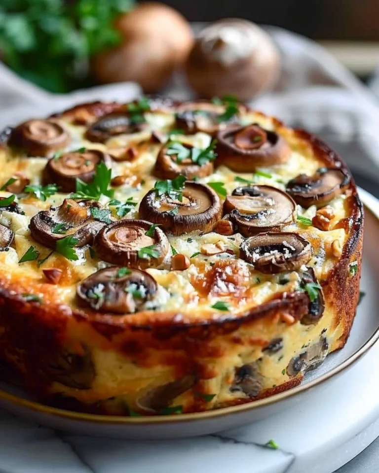 Recette de cake salé aux champignons, Comté, noisettes et persil