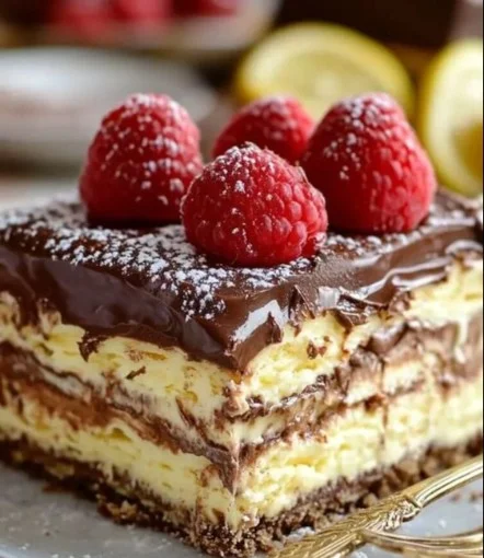 Gâteau éclair au chocolat sans cuisson savoureux et facile à préparer