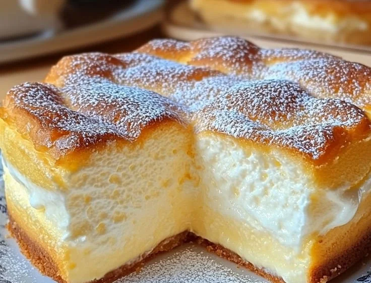 Gâteau Nuage de Grand-Mère, léger et savoureux, prêt à être dégusté.