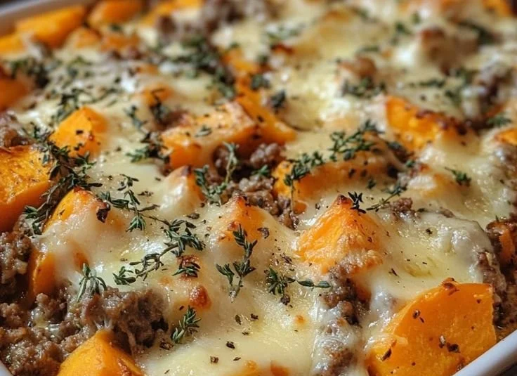 Délicieux Gratin de Haché et Patate Douce, plat savoureux et réconfortant.