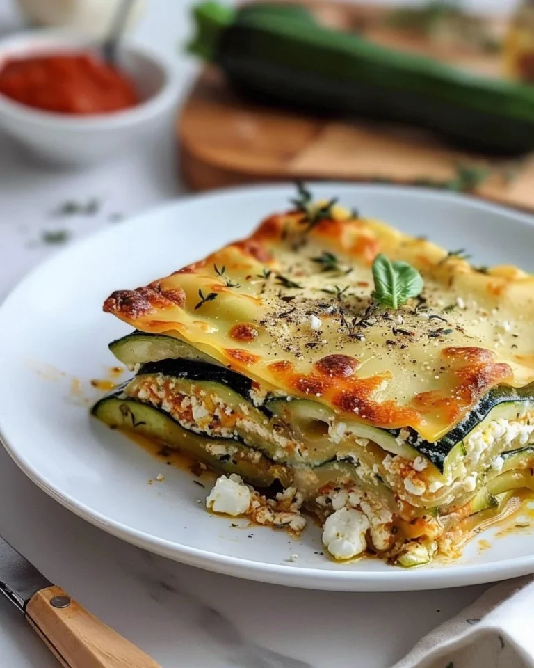 Lasagnes aux courgettes et à la feta, recette saine et savoureuse