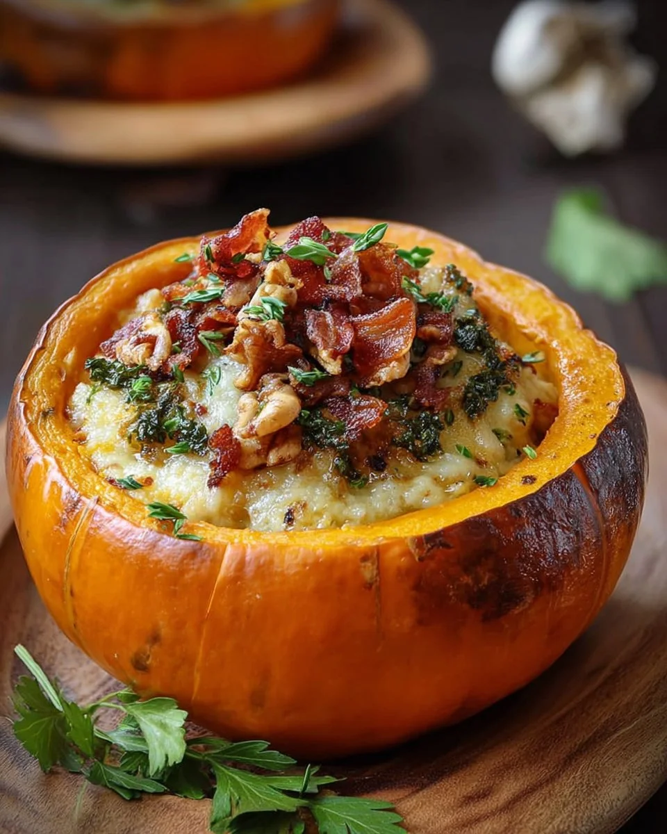 Potimarrons Farcis, un plat de courge savoureux et réconfortant