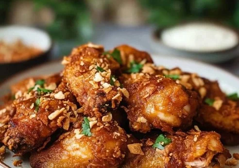 Poulet croustillant thaï, croustillant et savoureux, prêt à être dégusté