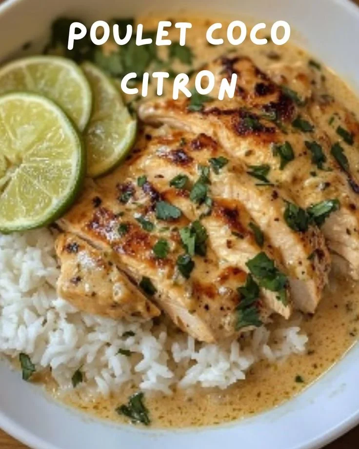 Poulet Exotique à la Noix de Coco et Citron Vert, plat savoureux et tropical