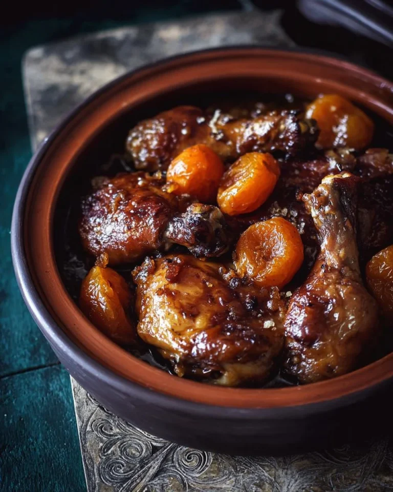 Recette de poulet tendre, sucré et épicé servie dans une assiette.