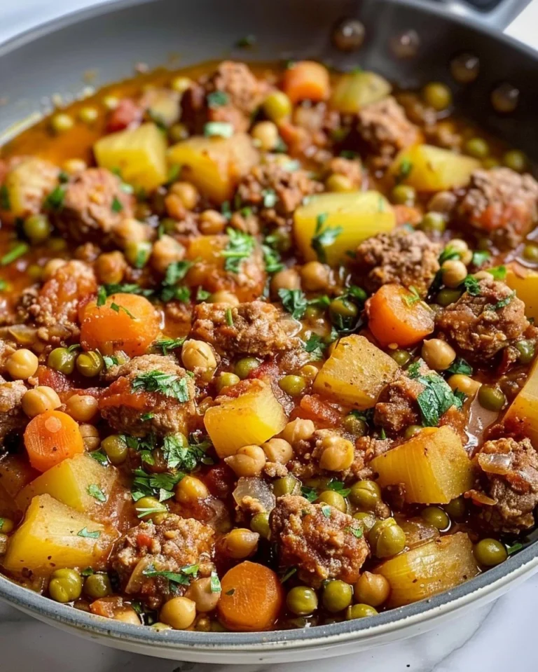 Tajine à la viande hachée servie dans un plat traditionnel