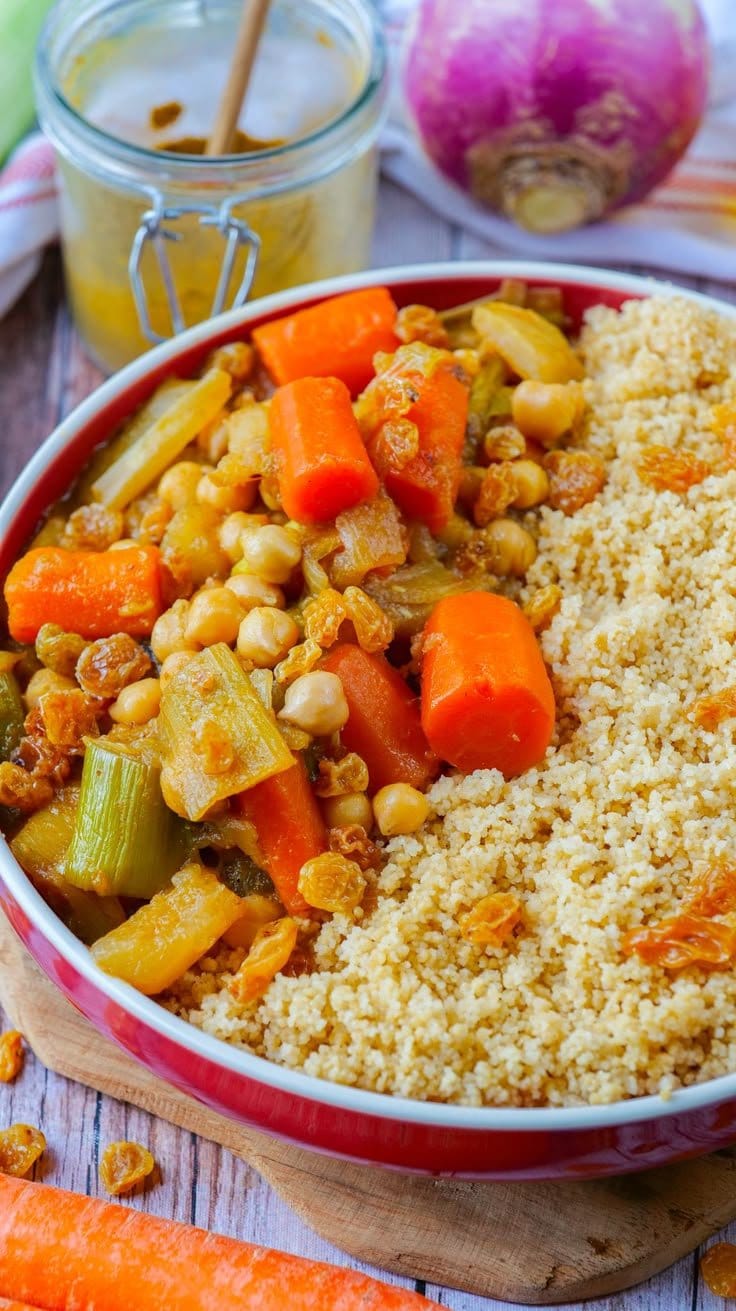 Couscous végétarien aux légumes d'hiver