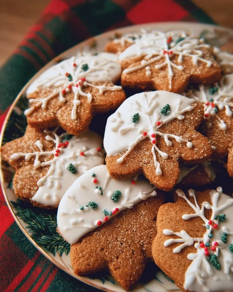 Biscuits au miel de Noël dorés et décorés, parfaits pour les fêtes