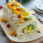 Bûche de Noël allégée décorée pour les fêtes de fin d'année