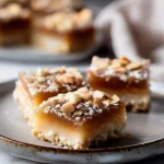 Carrés aux amandes délicieux et moelleux sur une assiette