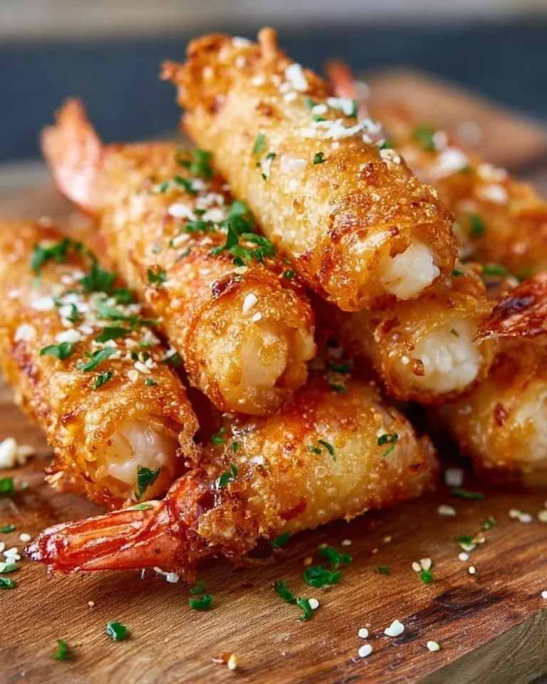 Cigares de crevettes croustillants prêts à déguster