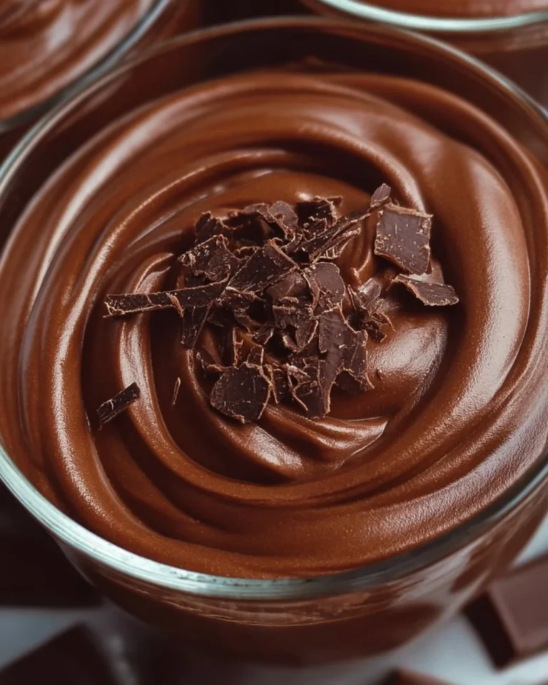 Crème chocolat ultra onctueuse servie dans une coupe élégante