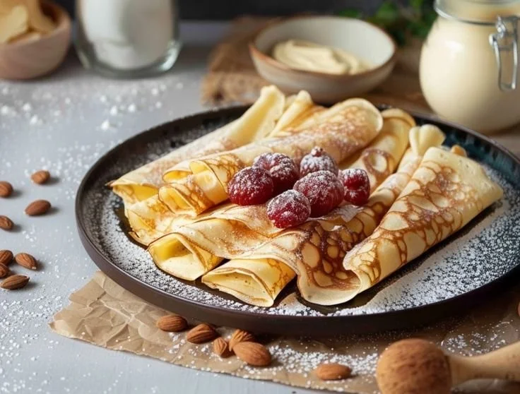 Recette de crêpes écossaises moelleuses sur une assiette