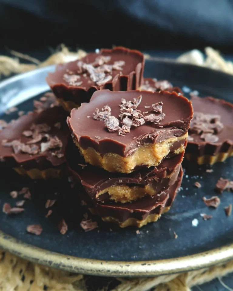Cups croustillantes au chocolat et au beurre de cacahuète maison