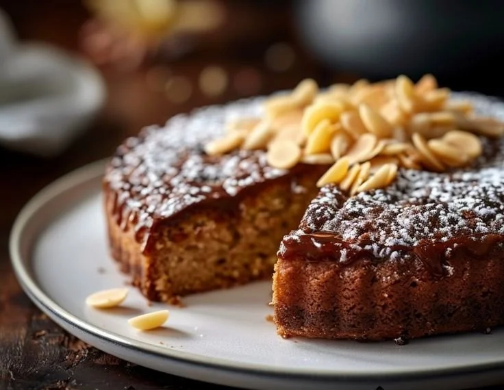 Gâteau d'Amandes de Belle-Maman, une douceur moelleuse et savoureuse.