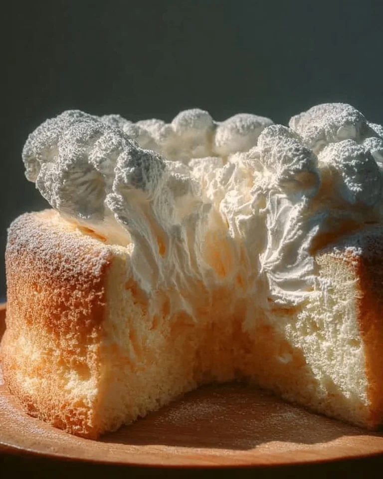 Gâteau Nuage Japonais Céleste, un dessert léger et aérien à la vanille.