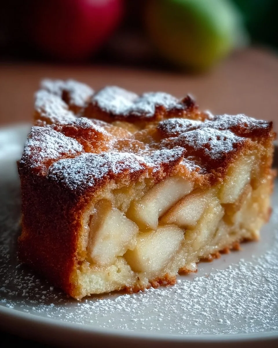 Moelleux aux pommes de grand-mère, un dessert moelleux et savoureux fait maison.