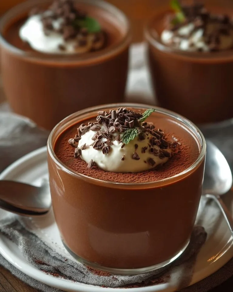 Mousse chocolat aux trois chocolats, dessert gourmand et crémeux