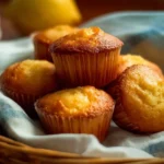 Muffins au citron moelleux avec un glaçage léger et décoratifs.