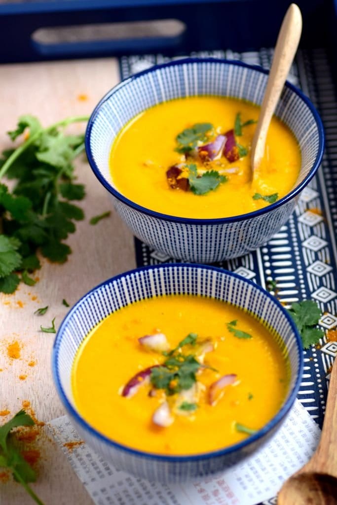 Soupe de carottes onctueuse au lait de coco