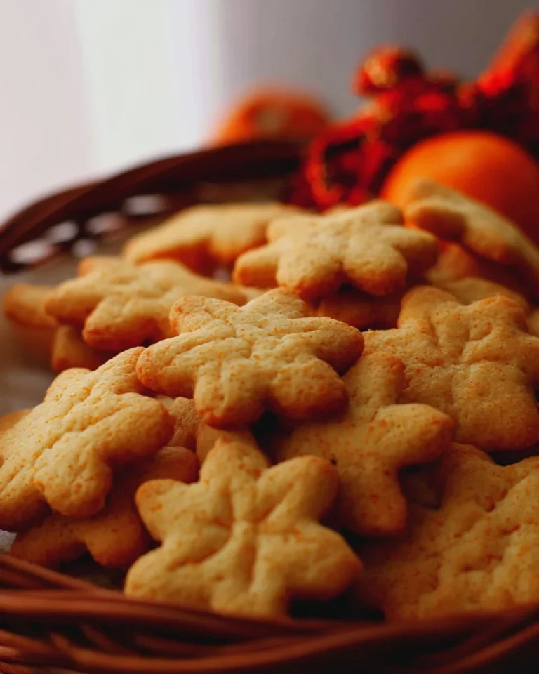 Petits sablés de Noël à l'orange sur une assiette