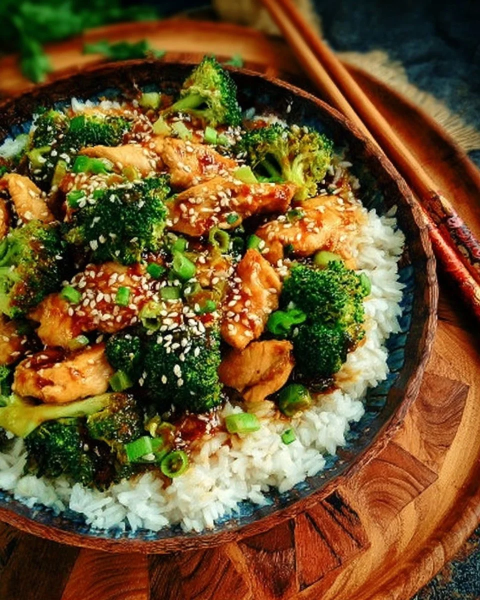 Poulet brocolis sautés au sésame, un plat savoureux et rapide à préparer