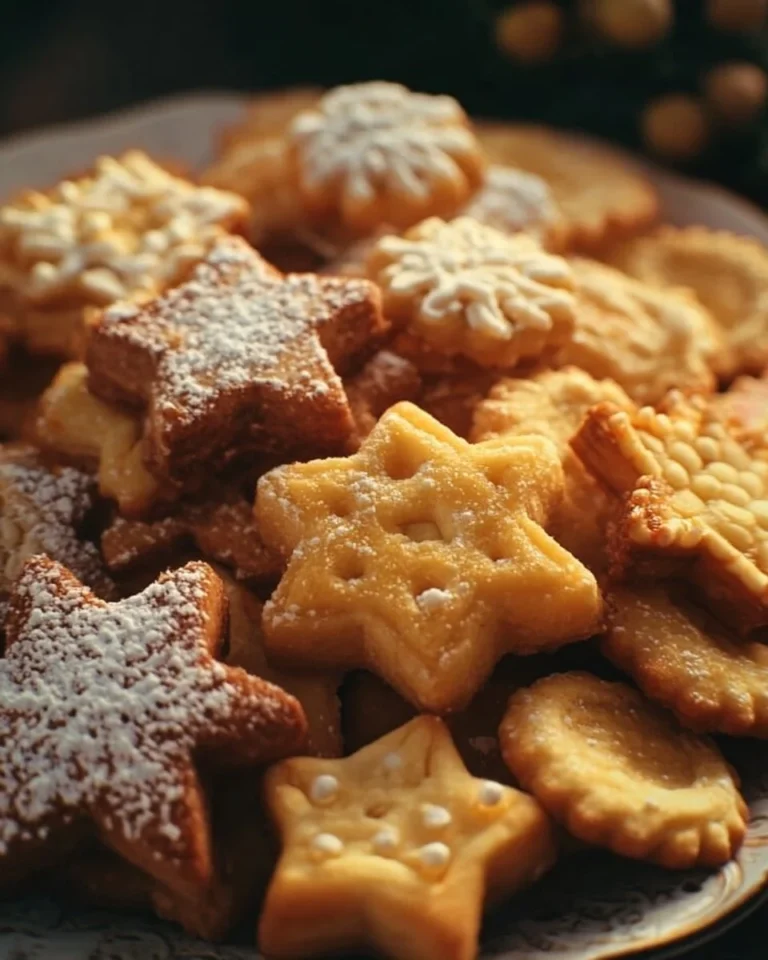 Assortiment de Sablés de Noël décorés sur une table festive.