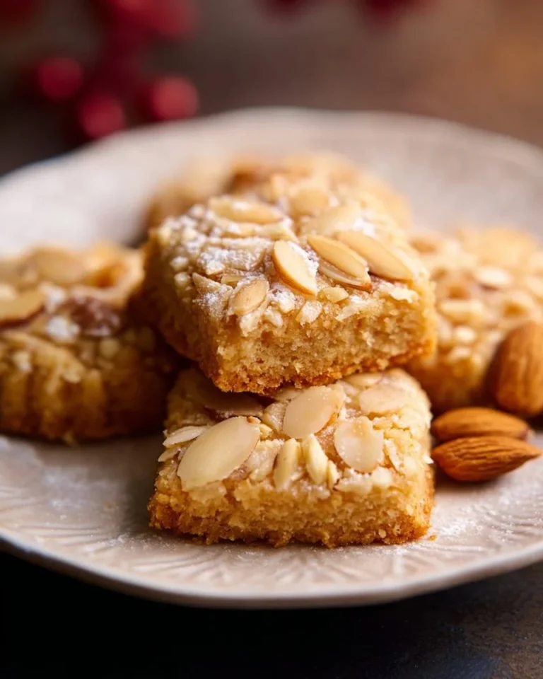 Sablés de Noël aux amandes et au miel sur une assiette décorative.