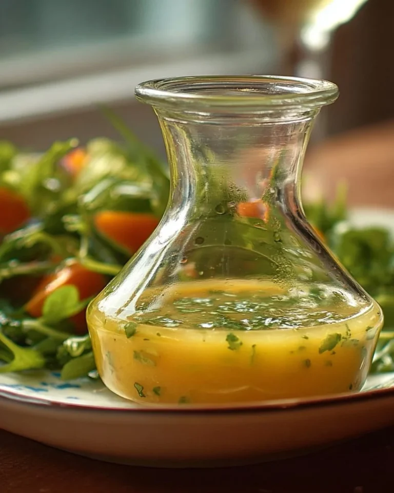 Sauce légère pour salades, parfaite pour un repas sain et savoureux.