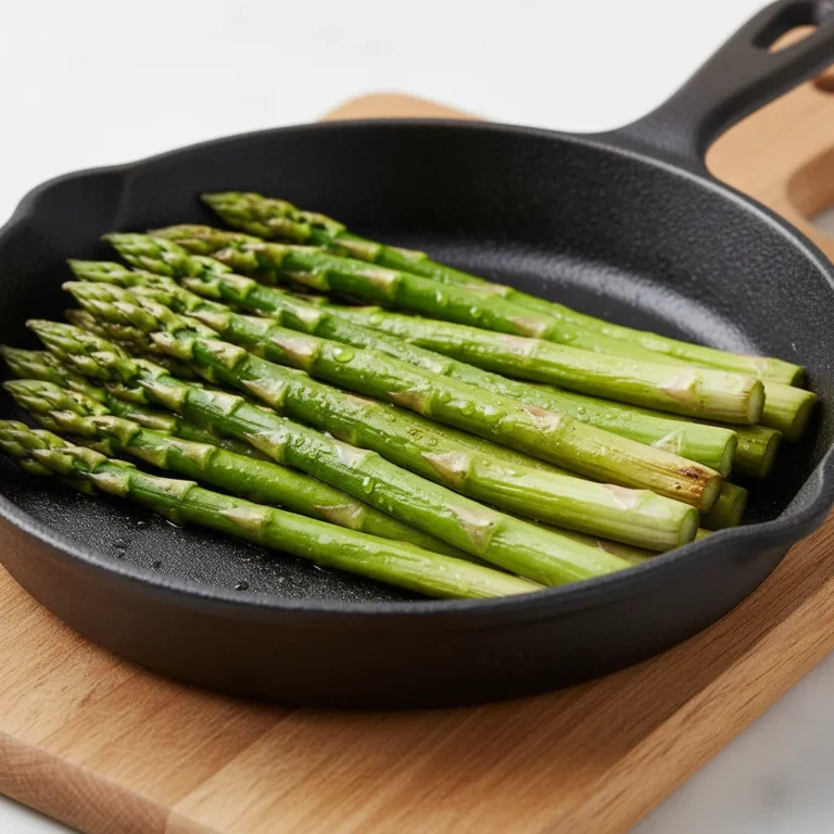 Asperges vertes cuites à la poêle méthode révolutionnaire chefs français goût intense
